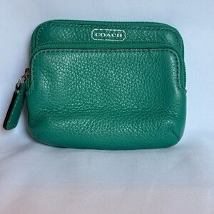 Coach Teal Leather Women's Wallet